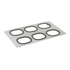 image of TableCraft Products CW1112CSS Serveware Template, 21-5/8" x 13-1/2", Stainless Steel, Dishwasher Safe