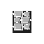 image of TableCraft CW5108PB Cold Food Template, 12-7/8" x 21-1/4", Single Well, Blue Duracoat™ Aluminum, NSF‑7