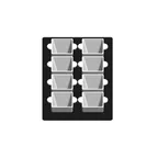 image of TableCraft CW5110CBL Cold Food Template, 12-7/8" x 21-1/4", Blue Aluminum, NSF-7 - 1/Each