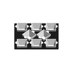 image of TableCraft CW5114SNX Food Template, 25"-3/4 x 21"-1/4 Double Well, Orange Aluminum, Dishwasher Safe