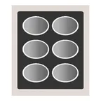 image of TableCraft CW5126SBL Cold Food Template, 25-3/4" x 21-1/4" Single Well, Blue Cast Aluminum, NSF‑7