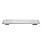 image of TableCraft CW6424WV Well Cover, 1/2 Long, 6-3/8" X 21-5/8", Silver Aluminum, Dishwasher Safe