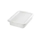 image of TableCraft Products F1537 Tote Box, 7‑Gallon White HDPE, 21¼" x 15½" x 7⅛", NSF, USA