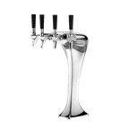 image of Talos 1032460-20 Cobra Draft Beer Tower, Countertop, 4‑Tap Glycol‑Cooled, Steel, Brass Chrome Finish