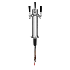 image of Talos 1042360-00 Draft Beer Tower, Countertop, 3‑Tap Glycol‑Cooled, 304 Stainless Steel, Chrome
