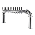 image of Talos 1046124-00 12-Way Draft Beer Tower, Countertop, 12 Taps, 2 Chrome Columns, Glycol-Cooled