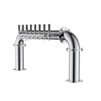 image of Talos 1046866-00 8-Tap Draft Beer Tower, Countertop, 2 Chrome Steel Columns, Glycol-Cooled