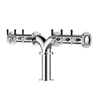 image of Talos 1049661-00 R‑Type Draft Beer Tower, Countertop, 4‑6 Tap Chrome 304 Stainless Steel Column