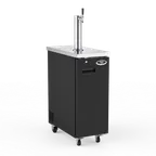 image of Talos 1080287-75 Kegerator Draft Beer Cooler, 17" Black Finish, Holds Two 1/6 Kegs, R134a, Casters