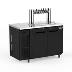 image of Talos 1080887-75 Keg Cooler, 56" Black Draft Beer Refrigerator, Air‑Cooled R134a, 5‑8 1/6" Kegs