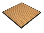 image of Tarrison AOG38SQ36BLNA Ace II Square Table Top, 36"W x 36"D, All Weather Plywood, Black and Natural Finish