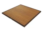 image of Tarrison AOG38SQ36NABR Ace II Square Table Top, 36"W x 36"D, All Weather Plywood, Bronze and Natural Finish