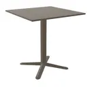 image of Tarrison ATTAK410335555H74 Square Bar Height Table, 27"W x 27"D x 29"H, Mineral Grey, Plywood Top, Round Base
