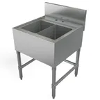 image of Tarrison TA-BHS2424 24" 2 Compartment Underbar Hand Sink Unit - Free Standing 
