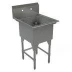 image of Tarrison TA-CDS118-KIT 24" One Compartment Sink, 18"W x 21"L Bowl Without Drainboards