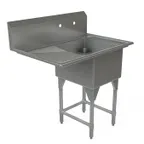image of Tarrison TA-CDS118L-KIT 39" One Compartment Sink, 18"W x 21"L Bowl With Left-Hand Drainboards