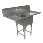 image of Tarrison TA-CDS118LR-KIT 54" One Compartment Sink, 18"W x 21"L Bowl With 2 Drainboards