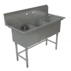 image of Tarrison TA-CDS31516-KIT 51" Three Compartment Sink, 15"W x 18"L Bowl Without Drainboard