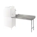image of Tarrison TA-CDT108R 108" Clean Straight Dishtable w/ Right Table, 7" Backsplash, Galvanized Legs
