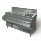 image of Tarrison TA-CMU48SCR 48" Sink Combo Underbar Ice Bin/Cocktail Station - Left