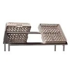 image of Tarrison TA-DSDR62 62" Double Sided Table Mounted Dishtable Sorting Rack w/ Tubular Stainless Steel