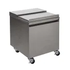 image of Tarrison TA-IBM100 Stainless Steel Mobile Ice Bin, 125 lb, Silver