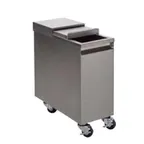 image of Tarrison TA-IBM50 Stainless Steel Mobile Ice Bin, 75 lb, Silver