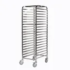 image of Tarrison TA-PRE50S 12 Pan Stainless Steel Mobile End Load Bun / Sheet Pan Rack, Unassembled