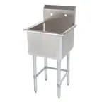 image of Tarrison TA-PS118-KIT 21" One Compartment Sink, 18"W x 18"L Bowl Without Drainboards