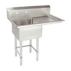 image of Tarrison TA-PS118R-KIT 39" One Compartment Sink, 18"W x 18"L Bowl With Right-Hand Drainboards
