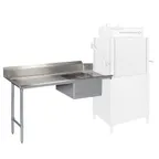 image of Tarrison TA-SDT36L 36" Straight Soiled Dishtable w/ Left Table, Pre-Rinse Sink, 7" Backsplash