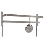 image of Tarrison TA-WPR36 36" Stainless Steel Double Bar Wall Mounted Pot Rack with 6 Single Hooks