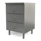 image of Tarrison TC-C2424D Cabinet Base Servery Work Table, Mid-Shelf & Drawers with Locks, 24"W X 24"D