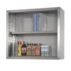 image of Tarrison TC-CO1454W-KIT 54" Stainless Steel Open Wall Mount Servery Utility Cabinet