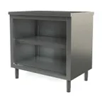 image of Tarrison TC-CO2436-KIT Cabinet Base Open Front Work Table with Mid-Shelf, 36"W x 24"D