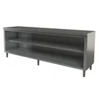 image of Tarrison TC-CO2496-KIT Cabinet Base Open Front Work Table with Mid-Shelf, 96"W x 24"D