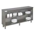 image of Tarrison TC-DC1596 96"x15" Stainless Steel Servery Dish Cabinet with Adjustable Shelf