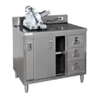 image of Tarrison TF-SSCB3048BD Slicer Stand, On Cabinet Base, 48"" W X 30""D X 35""H