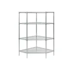 image of Tarrison TS-521367Z-KIT 4 Shelf Epoxy Coated Wire Corner Starter Shelving Unit - 36" x 21" x 74"