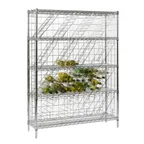 image of Tarrison TS-BW1448C6-KIT 192-Bottle Chrome 5-Shelf Bulk Wine Bottle Rack - 48" x 14" x 63"