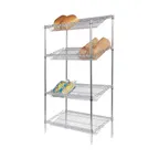 image of Tarrison TS-SSU18606C-KIT Mobile Chrome Slanted Shelf Merchandiser - 60" x 18" x 63"