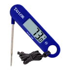 image of Taylor Precision 1476FDA Digital Thermometer, Folding Probe, -40° to 250°F, 0.6" Display, 3.43" Stem