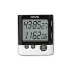 image of Taylor Precision 5828 Dual Event Timer Clock, 1.5" Readout, Clip/Magnet/Stand - 1 AAA Battery