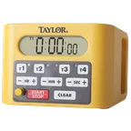 image of Taylor Precision 5839N 4‑Event Digital Timer, 4‑1/2" x 6‑1/4", 4 Timers 9h 59m 59s, 100 dB, IP65