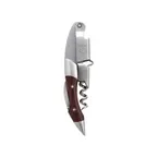 image of Taylor Precision W5624N Zippity Two-Step Wine Opener, Brown Handle, Stainless Blade, Walnut Finish