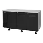 image of Turbo Air TBB-24-72SBD-N6 73" Three Section Back Bar Cooler with Solid Door, 20.62 cu. ft.