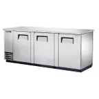 image of True TBB-4PT-S 90" 6 Solid Swing Door Stainless Steel Pass-Thru Back Bar Cooler, Three Section