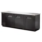 image of True TBB-4PT 90" 3 Solid Swing Door Pass-Thru Back Bar Cooler