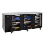 image of Turbo Air TBB-4SGD-N 90" Three Section Back Bar Cooler with Glass Door, 36.47 cu. ft.