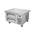 image of Turbo Air TCBE-36SDR-E-N6 41" 2 Drawers Refrigerated Chef Base, Flat Top, 4.98 cu. ft.